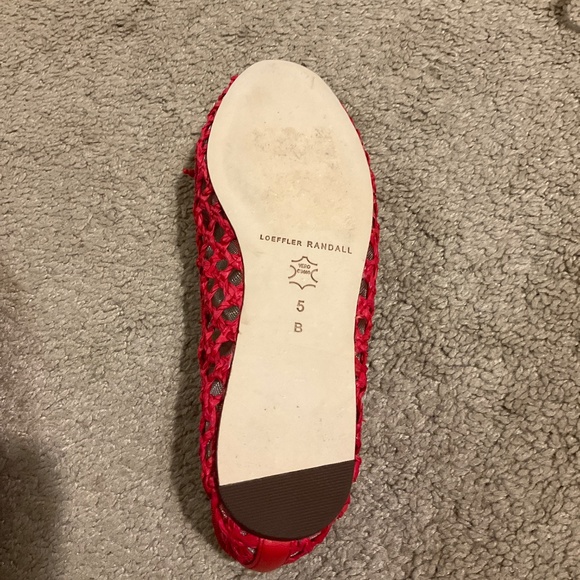 Loeffler Randall Women's Leonie Ballet Flat, Red - Picture 5 of 5